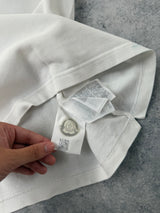 Moncler white double logo polo shirt