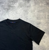 Louis Vuitton black embossed LV logo tee