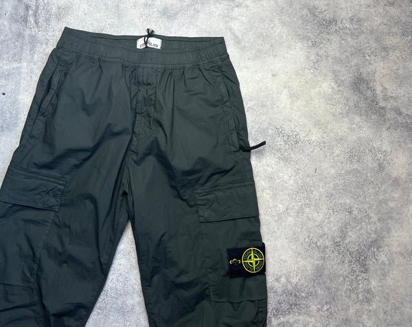 Stone island 2024 charcoal grey cuffed cargo trousers