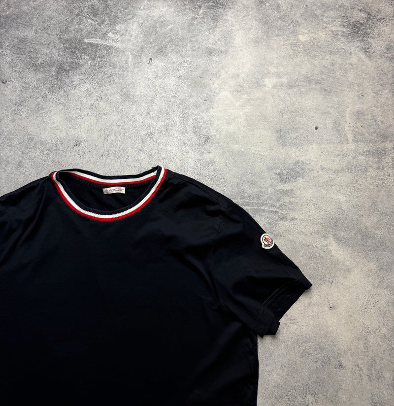 Moncler navy arm logo tee