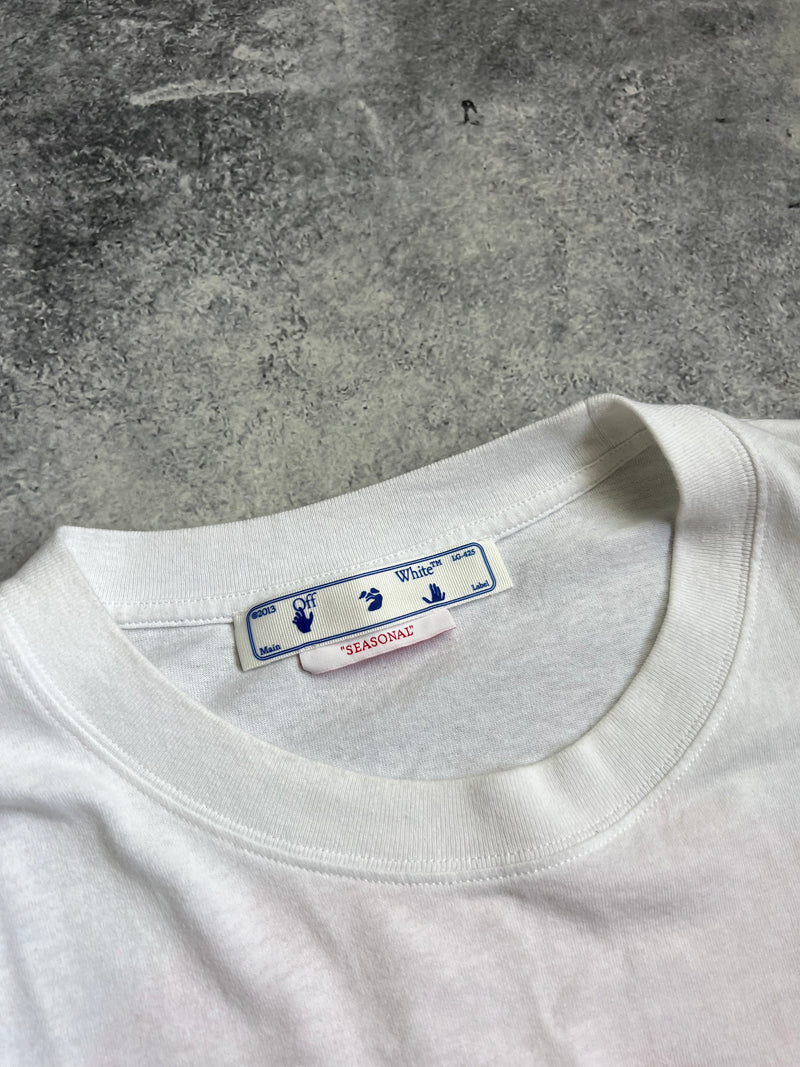 Off-white sunset holiday graphic tee