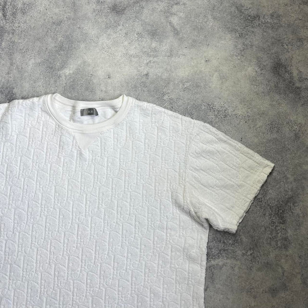 Dior oblique white towel tee