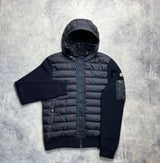Moncler navy tricot cardigan jacket