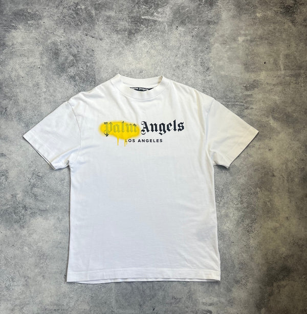 Palm angels LA spray white tee