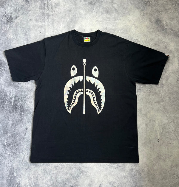 Bape holo shark face tee