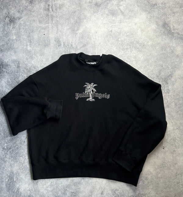 Palm angels black sunset palms crew jumper