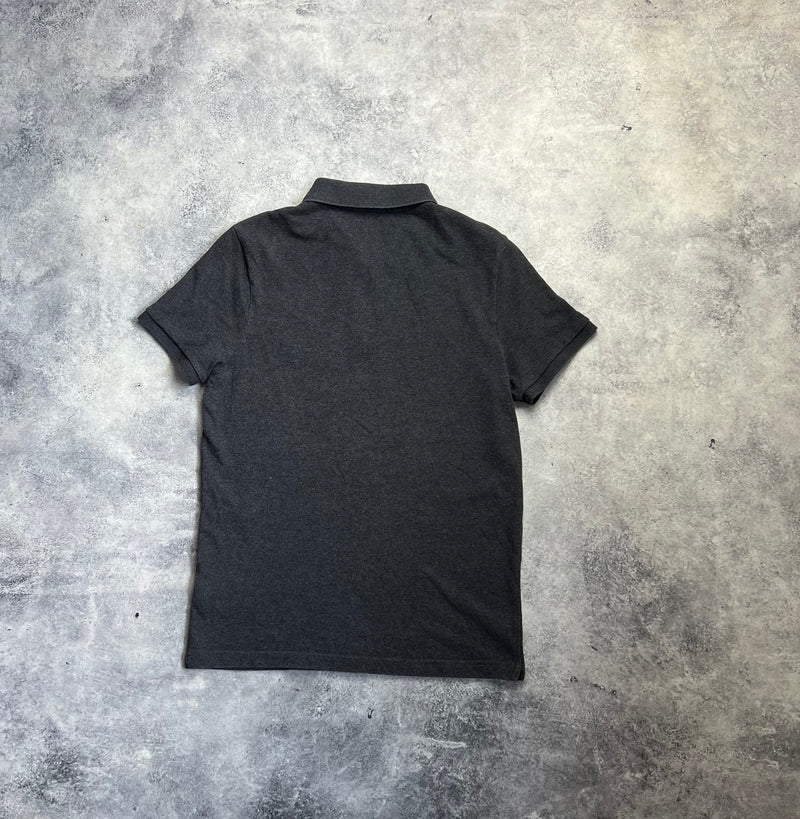Moncler grey double logo polo shirt