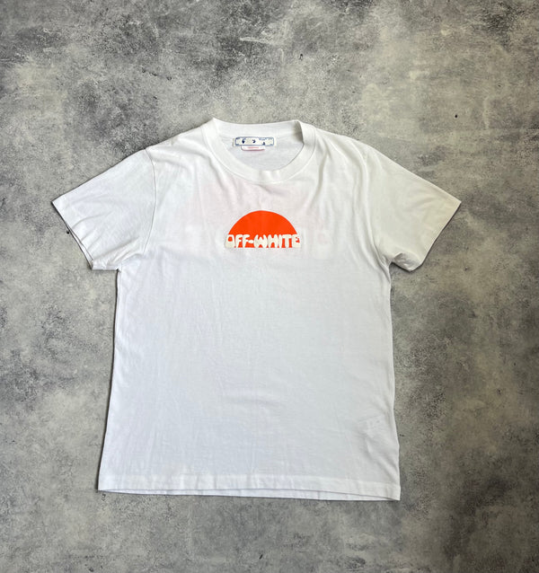 Off-white sunset holiday graphic tee