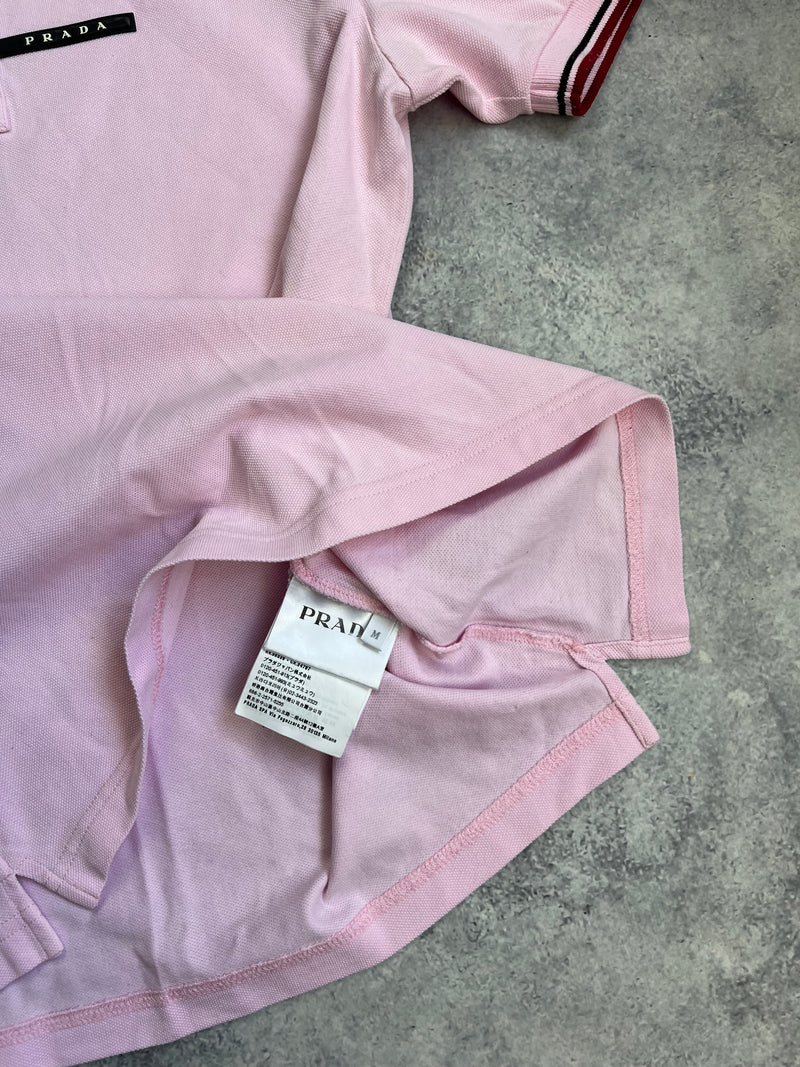 Prada pink polo shirt