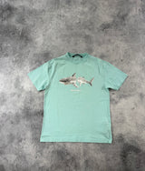 Palm angels turquoise shark tee
