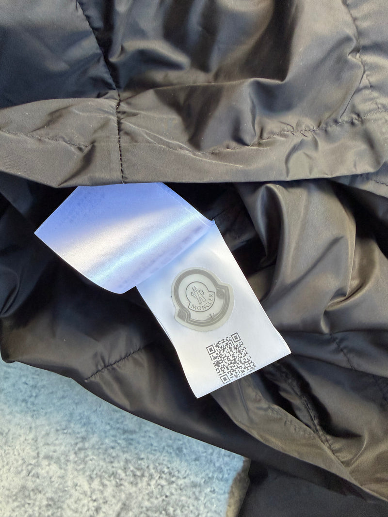 Moncler black nylon see giubbotto overshirt