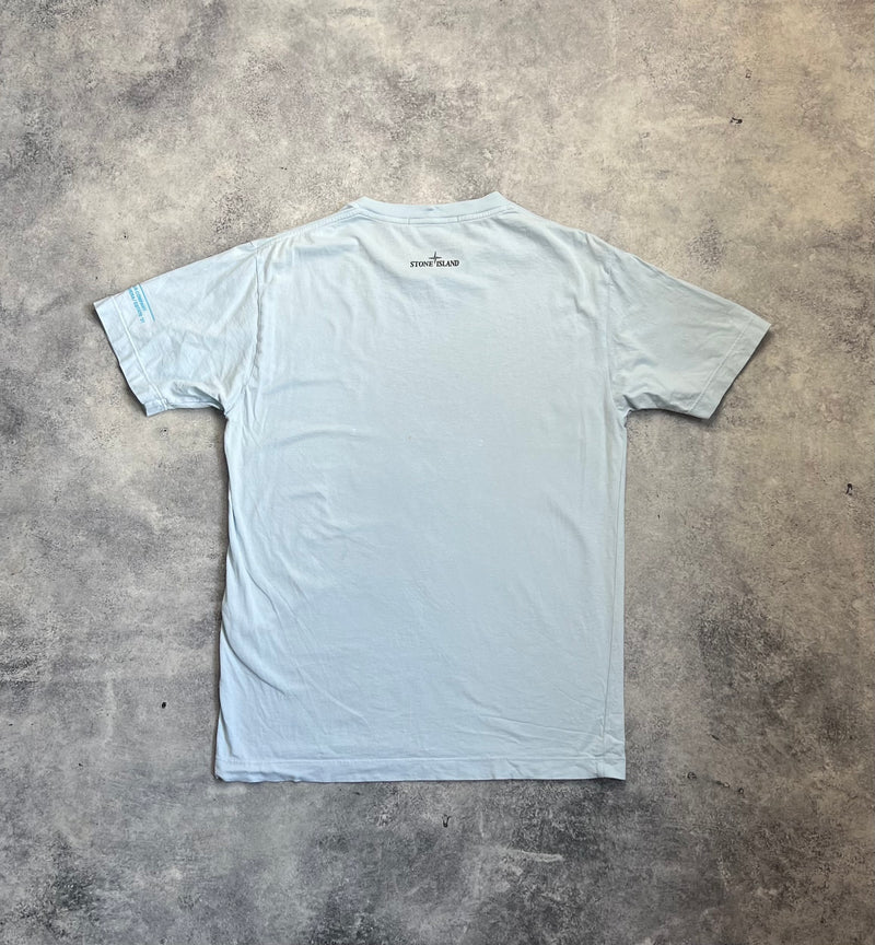 Stone island 2021 baby blue graphic tee