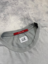 CP company logo print pastel grey tee