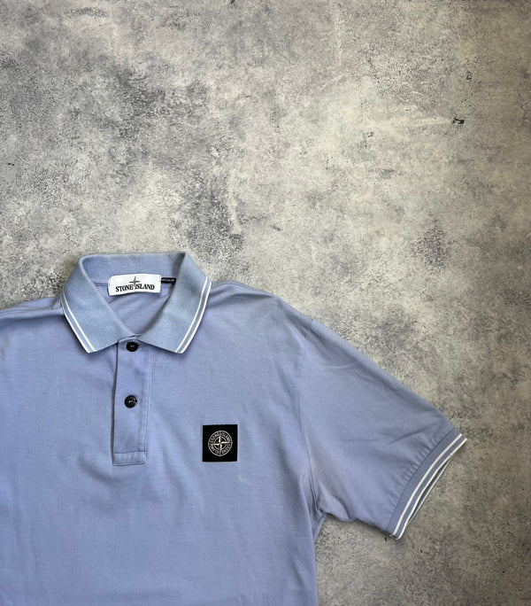 Stone island blue polo shirt
