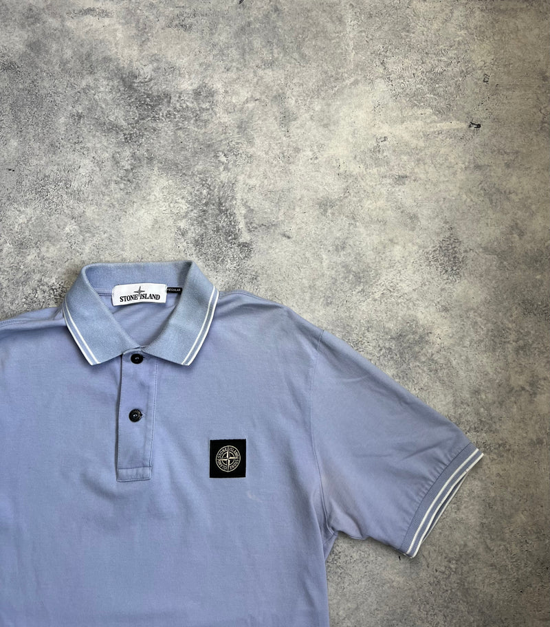 Stone island blue polo shirt