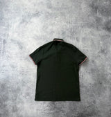 Moncler dark green polo shirt