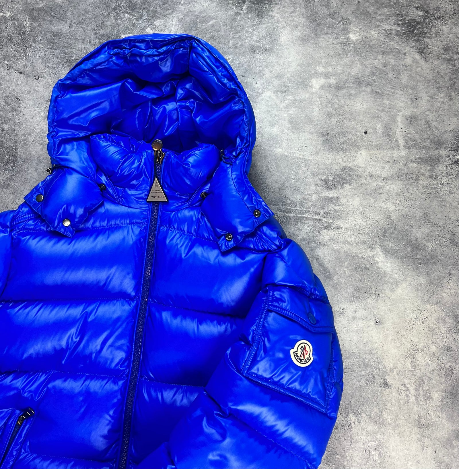 Moncler blue maya giubbotto jacket – MrBreckz Limited