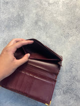 Cartier vintage wine red long wallet