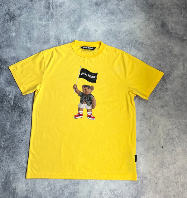 Palm angels yellow pirate bear graphic tee