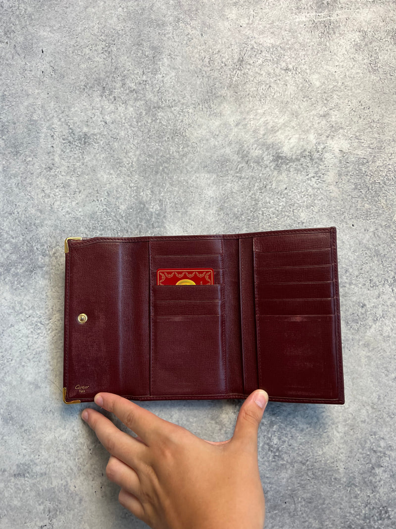 Cartier vintage wine red wallet