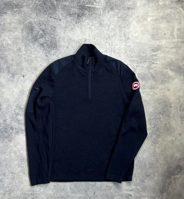 Canada goose navy blue Stormont 1/4 zip sweater