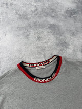 Moncler grey rib neck tee