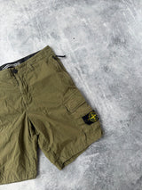 Stone island SS21 khaki green tela cargo shorts