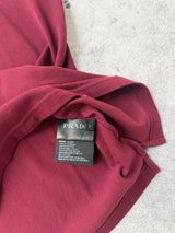 Prada burgundy polo shirt