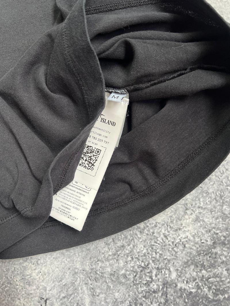 Stone island 2023 black archivio lino watro tee