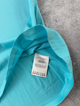 Moncler turquoise blue double logo tee