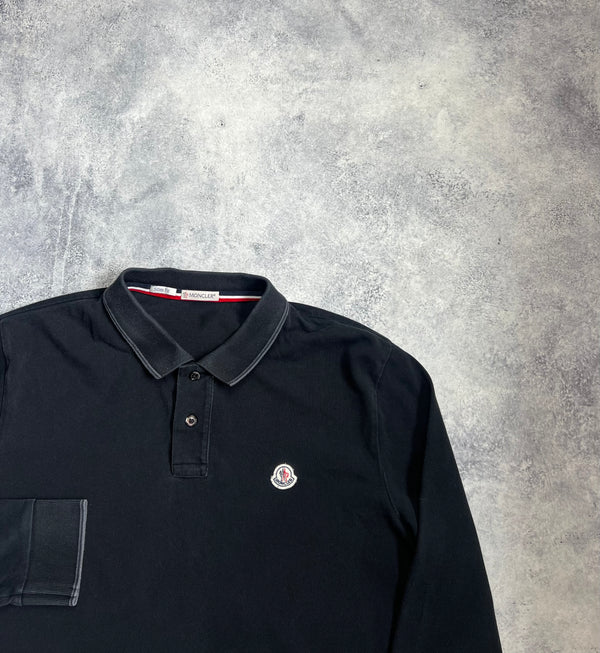 Moncler black L/S polo shirt
