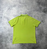 Stone island lime green polo shirt