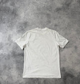 Moncler white graphic tee with arm logo