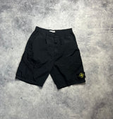 Stone island 2024 black nylon cargo shorts