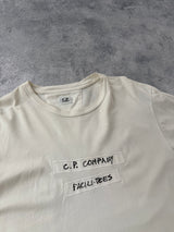 CP company white 24/1 jersey facili-tees graphic tee