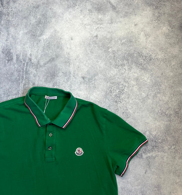 Moncler green polo shirt