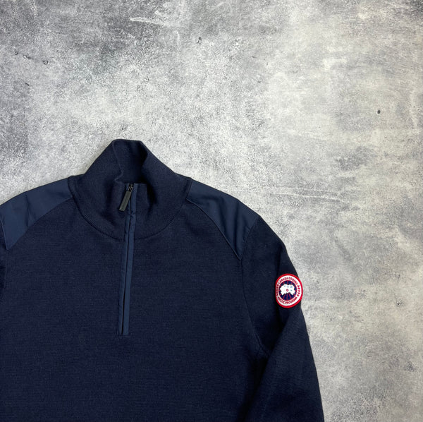Canada goose navy blue Stormont 1/4 zip sweater