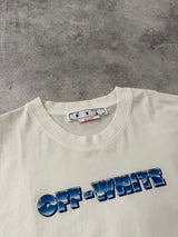 Off-white blue metal arrow white tee