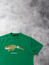 Palm angels green crocodile tee