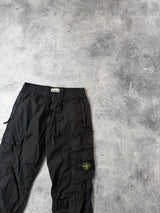 Stone island black cargo trousers