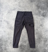 CP company navy cotton stretch cargo trousers