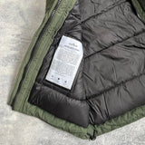 Stone island 2020 khaki green micro reps down gilet with packable hood