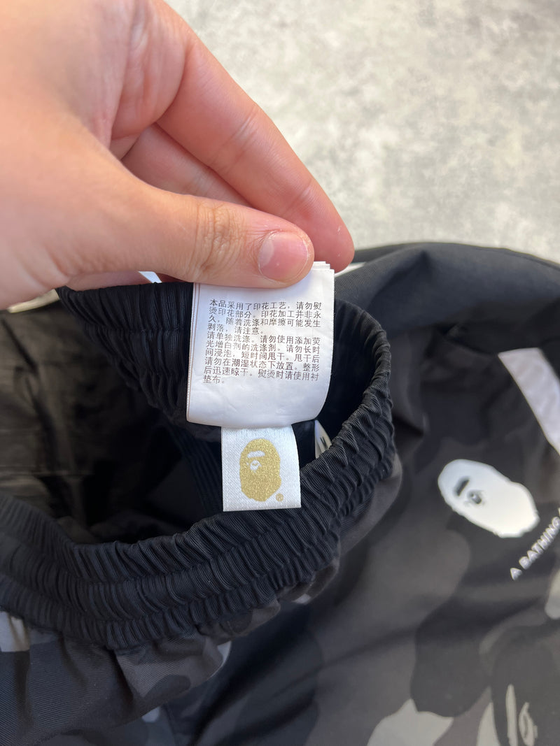 Bape black camo shell shorts