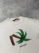 Palm angels white broken palm tree tee