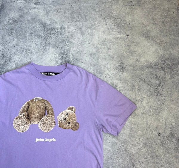Palm angels lilac bear tee