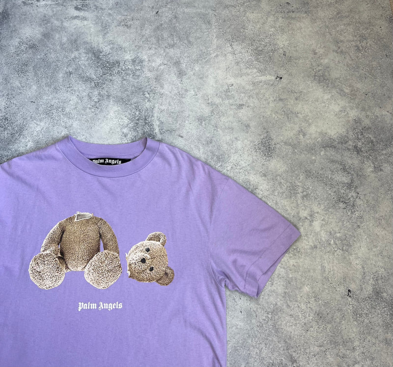 Palm angels lilac bear tee