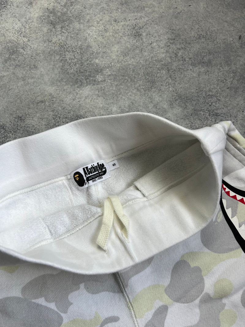 Bape white camo glow in the dark cotton shorts