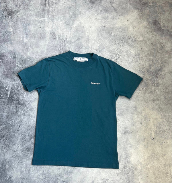 Off-white chain arrow duck green graphic tee