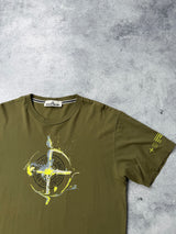 Stone island khaki graphic tee