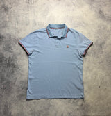 Moncler light blue polo shirt